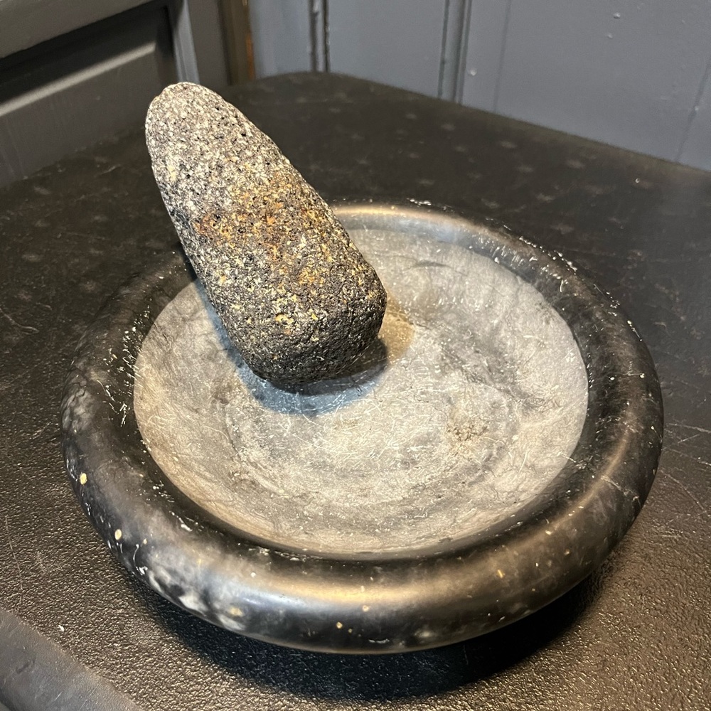 Vintage Rare Granite Mortar & Pestle Set Very Heavy Made Italy…